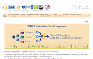FBRH Sustainability Data Management Button
